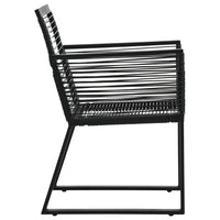 Thumbnail for 5-tlg. Garten-Essgruppe PVC Rattan Schwarz