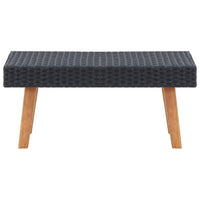 Thumbnail for 5-tlg. Garten-Lounge-Set mit Auflagen Poly Rattan Schwarz