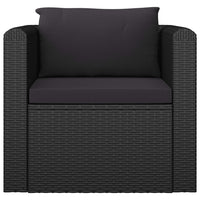 Thumbnail for 7-tlg. Garten-Lounge-Set mit Kissen Poly Rattan Schwarz