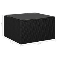 Thumbnail for 7-tlg. Garten-Lounge-Set mit Kissen Poly Rattan Schwarz