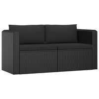 Thumbnail for 7-tlg. Garten-Lounge-Set mit Kissen Poly Rattan Schwarz