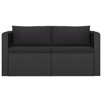 Thumbnail for 7-tlg. Garten-Lounge-Set mit Kissen Poly Rattan Schwarz