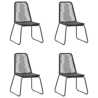 Thumbnail for 5-tlg. Garten-Essgruppe PVC Rattan Schwarz