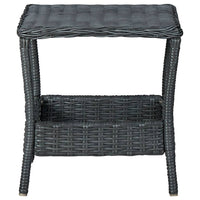 Thumbnail for 3-tlg. Garten-Lounge-Set mit Auflagen Poly Rattan Dunkelgrau