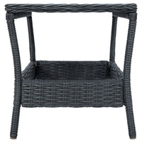 Thumbnail for 3-tlg. Garten-Lounge-Set mit Auflagen Poly Rattan Dunkelgrau