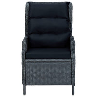 Thumbnail for 3-tlg. Garten-Lounge-Set mit Auflagen Poly Rattan Dunkelgrau