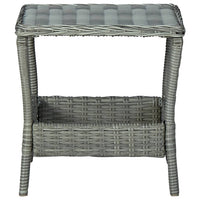 Thumbnail for 3-tlg. Garten-Lounge-Set mit Auflagen Poly Rattan Hellgrau