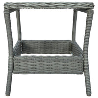 Thumbnail for 3-tlg. Garten-Lounge-Set mit Auflagen Poly Rattan Hellgrau