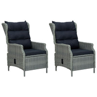 Thumbnail for 3-tlg. Garten-Lounge-Set mit Auflagen Poly Rattan Hellgrau