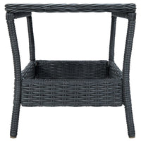 Thumbnail for 2-tlg. Garten-Lounge-Set mit Auflagen Poly Rattan Dunkelgrau