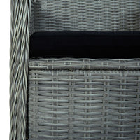 Thumbnail for 3-tlg. Garten-Lounge-Set mit Auflagen Poly Rattan Hellgrau