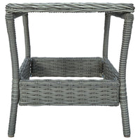 Thumbnail for 3-tlg. Garten-Lounge-Set mit Auflagen Poly Rattan Hellgrau