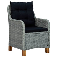 Thumbnail for 3-tlg. Garten-Lounge-Set mit Auflagen Poly Rattan Hellgrau