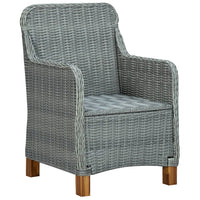 Thumbnail for 3-tlg. Garten-Lounge-Set mit Auflagen Poly Rattan Hellgrau