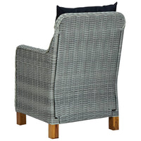 Thumbnail for 3-tlg. Garten-Lounge-Set mit Auflagen Poly Rattan Hellgrau