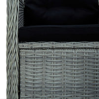 Thumbnail for 3-tlg. Garten-Lounge-Set mit Auflagen Poly Rattan Hellgrau