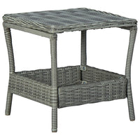 Thumbnail for 3-tlg. Garten-Lounge-Set mit Auflagen Poly Rattan Hellgrau