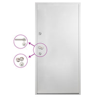 Thumbnail for Haustür Aluminium Weiß 110x207,5 cm