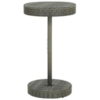 Thumbnail for 3-tlg. Gartenbar-Set mit Kissen Poly Rattan Grau