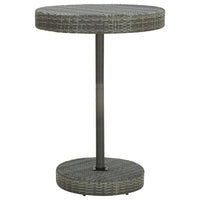 Thumbnail for 5-tlg. Gartenbar-Set mit Kissen Poly Rattan Grau