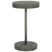 Thumbnail for 3-tlg. Gartenbar-Set mit Kissen Poly Rattan Grau