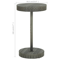 Thumbnail for 3-tlg. Gartenbar-Set mit Kissen Poly Rattan Grau