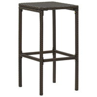 Thumbnail for 5-tlg. Gartenbar-Set mit Kissen Poly Rattan Braun