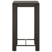 Thumbnail for 5-tlg. Gartenbar-Set mit Kissen Poly Rattan Braun