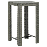 Thumbnail for 5-tlg. Gartenbar-Set mit Kissen Poly Rattan Grau
