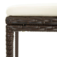 Thumbnail for 5-tlg. Gartenbar-Set mit Kissen Poly Rattan Braun