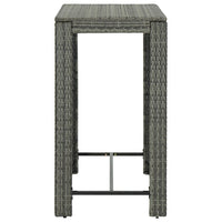Thumbnail for 7-tlg. Gartenbar-Set mit Kissen Poly Rattan Grau