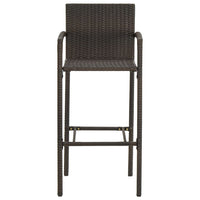 Thumbnail for 5-tlg. Garten-Bar-Set mit Armlehnen Poly Rattan Braun