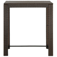 Thumbnail for 5-tlg. Garten-Bar-Set mit Armlehnen Poly Rattan Braun