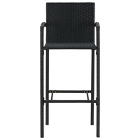 Thumbnail for 5-tlg. Garten-Bar-Set mit Armlehnen Poly Rattan Schwarz
