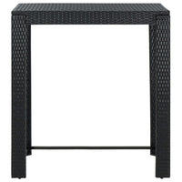 Thumbnail for 5-tlg. Garten-Bar-Set mit Armlehnen Poly Rattan Schwarz