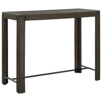 Thumbnail for 7-tlg. Garten-Bar-Set mit Armlehnen Poly Rattan Braun