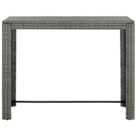 Thumbnail for 7-tlg. Garten-Bar-Set mit Armlehnen Poly Rattan Grau