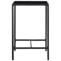 Thumbnail for 5-tlg. Gartenbar-Set mit Kissen Poly Rattan Schwarz