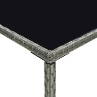 Thumbnail for 5-tlg. Gartenbar-Set mit Kissen Poly Rattan Grau