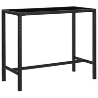 Thumbnail for 9-tlg. Gartenbar-Set mit Kissen Poly Rattan Schwarz