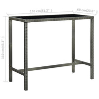 Thumbnail for 9-tlg. Gartenbar-Set mit Kissen Poly Rattan Grau