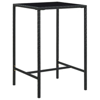 Thumbnail for 3-tlg. Gartenbar-Set Poly Rattan Schwarz