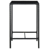 Thumbnail for 3-tlg. Gartenbar-Set Poly Rattan Schwarz