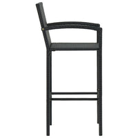Thumbnail for 3-tlg. Gartenbar-Set Poly Rattan Schwarz