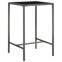 Thumbnail for 3-tlg. Gartenbar-Set Poly Rattan Grau