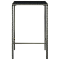 Thumbnail for 5-tlg. Gartenbar-Set Poly Rattan Grau