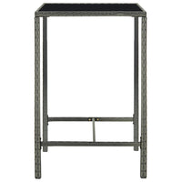 Thumbnail for 5-tlg. Gartenbar-Set Poly Rattan Grau