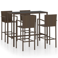 Thumbnail for 5-tlg. Gartenbar-Set Poly Rattan Braun