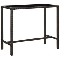 Thumbnail for 5-tlg. Gartenbar-Set Poly Rattan Braun