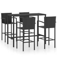 Thumbnail for 5-tlg. Gartenbar-Set Poly Rattan Schwarz